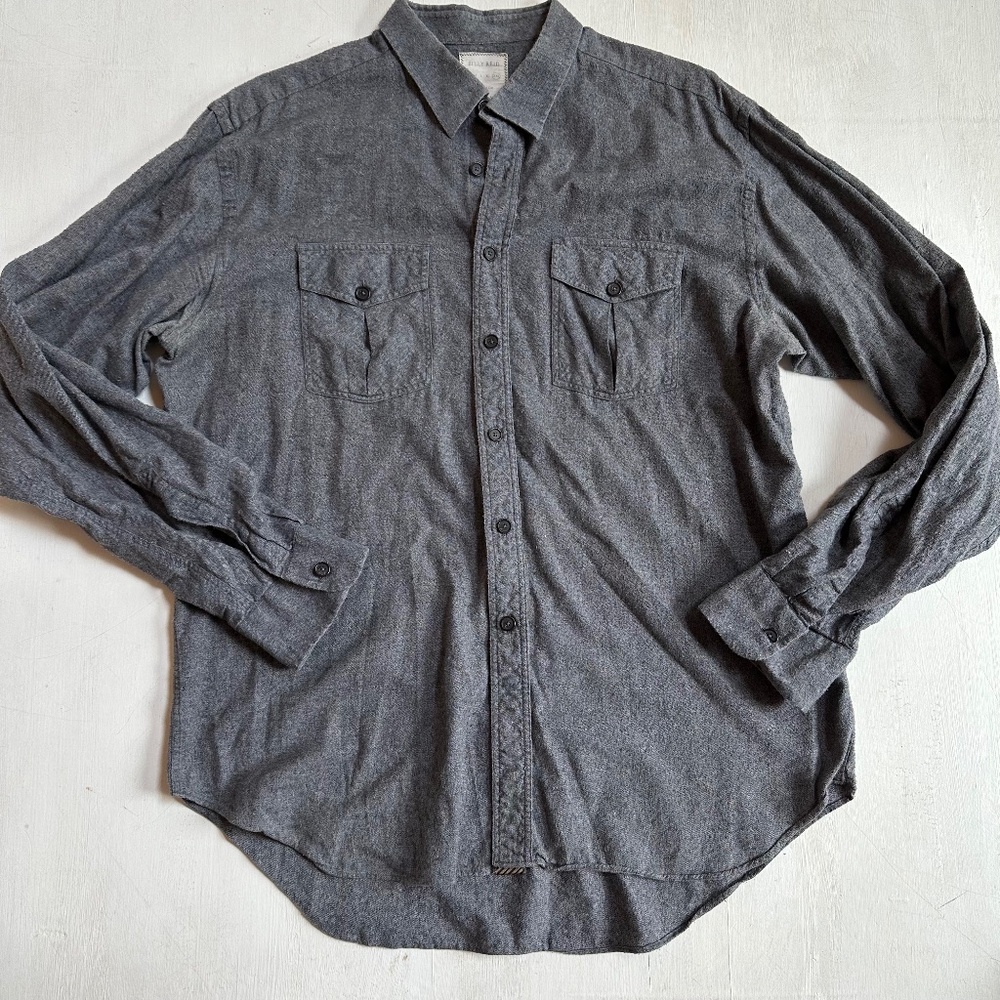 Billy Reid Gray Flannel Shirt